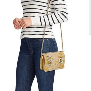 Tori Burch Robinson Embroidered Straw handbag (Small)🌼